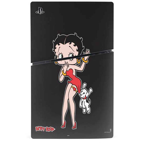 Betty Boop With Puppy PS5 Slim Disk Console Skin