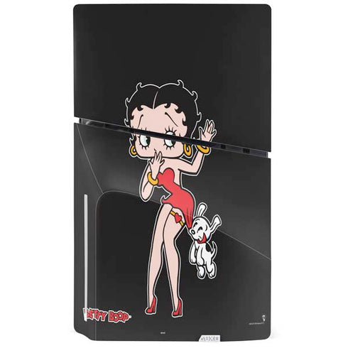 Betty Boop With Puppy PS5 Slim Disk Console Skin