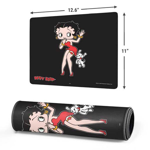 Betty Boop With Puppy Gaming Mouse Pad