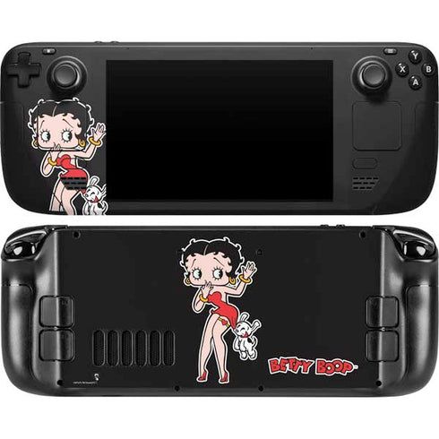 Betty Boop With Puppy Steam Deck Handheld Gaming Computer Skin
