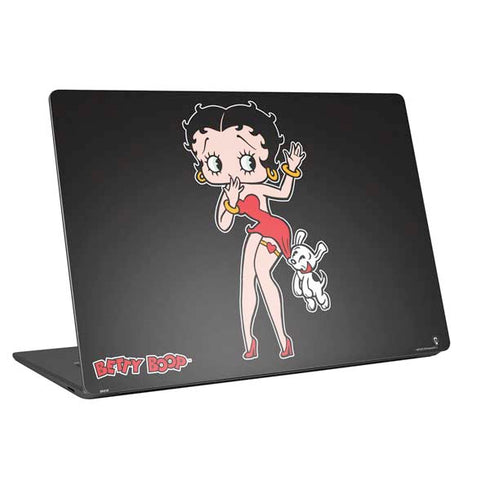 Betty Boop With Puppy Universal Laptop 16in (13 x 9.4in) Skin