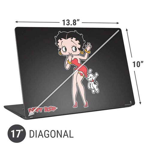 Betty Boop With Puppy Universal Laptop 17in (13.8 x 10in) Skin