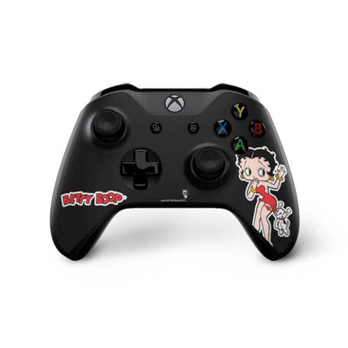 Betty Boop With Puppy Xbox One X Controller Skin