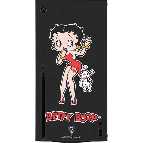 Betty Boop With Puppy Xbox Series X Console Skin