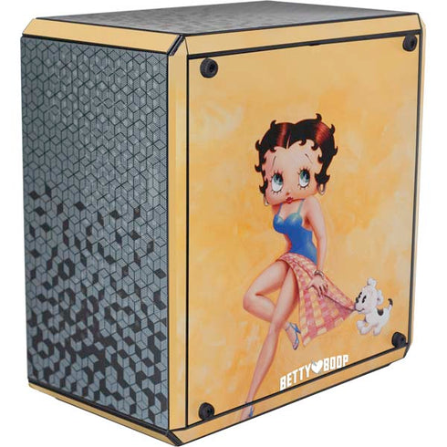 Betty Boop With Puppy Orange Background Cooler Master MasterBox Q300L Mini Tower Skin