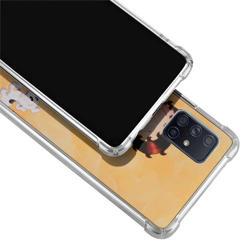 Betty Boop With Puppy Orange Background Galaxy A71 5G Clear Case