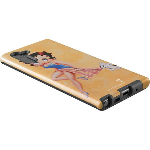 Betty Boop With Puppy Orange Background Galaxy Note 10 Pro Case