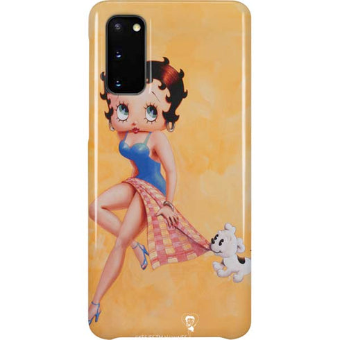 Betty Boop With Puppy Orange Background Galaxy S20 Lite Case