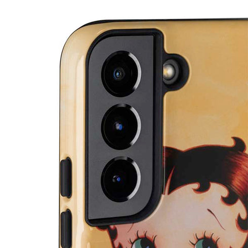 Betty Boop With Puppy Orange Background Galaxy S22 Pro Case