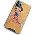 Betty Boop With Puppy Orange Background iPhone 11 Pro Max Clear Case