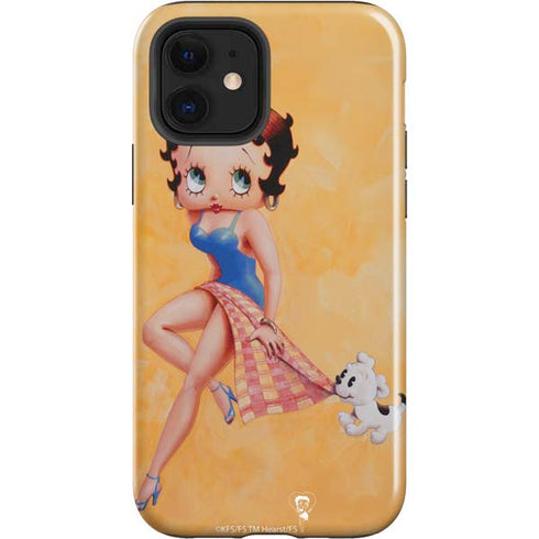 Betty Boop With Puppy Orange Background iPhone 12 Impact Case