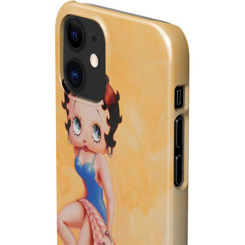 Betty Boop With Puppy Orange Background iPhone 12 Mini Lite Case