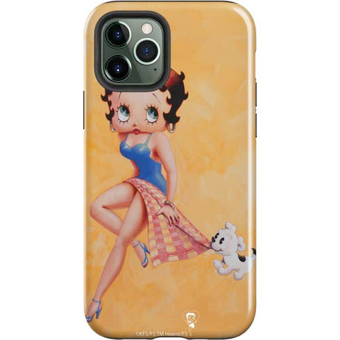 Betty Boop With Puppy Orange Background iPhone 12 Pro Impact Case