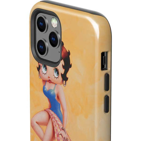 Betty Boop With Puppy Orange Background iPhone 12 Pro Impact Case
