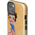 Betty Boop With Puppy Orange Background iPhone 15 Plus Impact Case