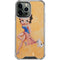Betty Boop With Puppy Orange Background iPhone 14 Pro Max Clear Case