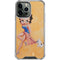 Betty Boop With Puppy Orange Background iPhone 15 Pro Max Clear Case