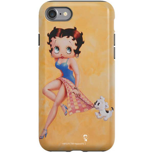 Betty Boop With Puppy Orange Background iPhone SE (2nd & 3rd Gen) Pro Case