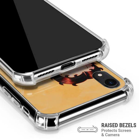 Betty Boop With Puppy Orange Background iPhone XR Clear Case