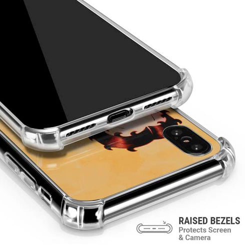 Betty Boop With Puppy Orange Background iPhone XS Max Clear Case