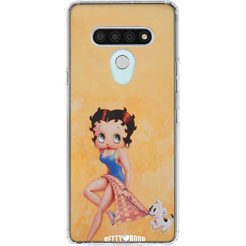 Betty Boop With Puppy Orange Background LG Stylo 6 Clear Case