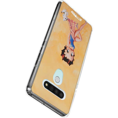 Betty Boop With Puppy Orange Background LG Stylo 6 Clear Case