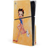 Betty Boop With Puppy Orange Background PS5 Slim Disk Console Skin