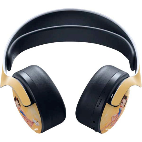 Betty Boop With Puppy Orange Background PULSE 3D Wireless Headset for PS5 Skin