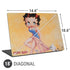 Betty Boop With Puppy Orange Background Universal Laptop 18in (14.6 x 10.6in) Skin