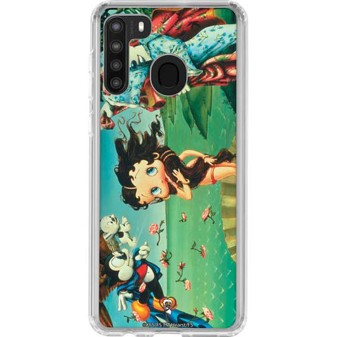 Betty Boop At Sea Galaxy A21 Clear Case