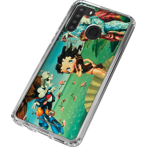 Betty Boop At Sea Galaxy A21 Clear Case