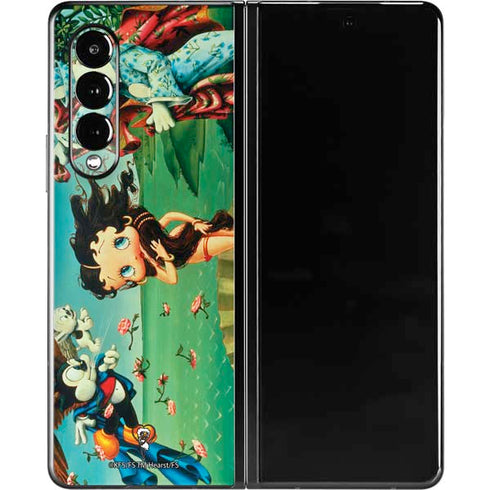Betty Boop At Sea Galaxy Z Fold3 5G Skin