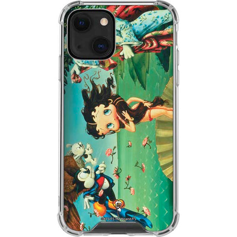 Betty Boop At Sea iPhone 14 Plus Clear Case