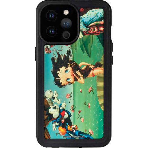 Betty Boop At Sea iPhone 14 Pro Max Waterproof Case