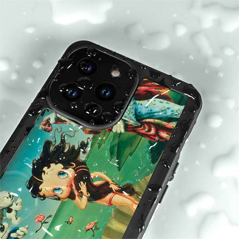 Betty Boop At Sea iPhone 14 Pro Max Waterproof Case