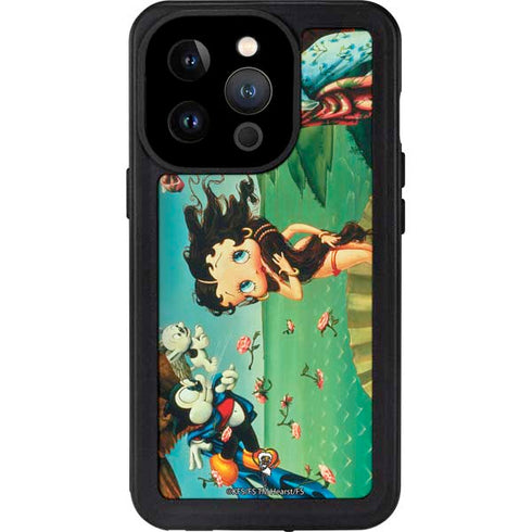 Betty Boop At Sea iPhone 14 Pro Waterproof Case
