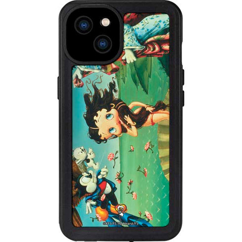 Betty Boop At Sea iPhone 15 Plus Waterproof Case