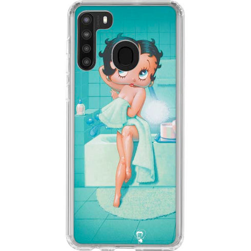 Betty Boop Bathing Galaxy A21 Clear Case