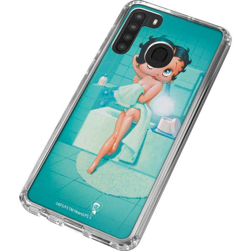 Betty Boop Bathing Galaxy A21 Clear Case