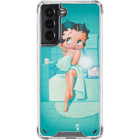 Betty Boop Bathing Galaxy S21 5G Clear Case