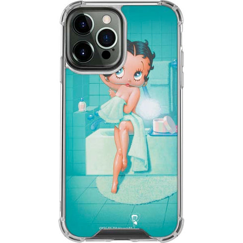 Betty Boop Bathing iPhone 14 Pro Max Clear Case