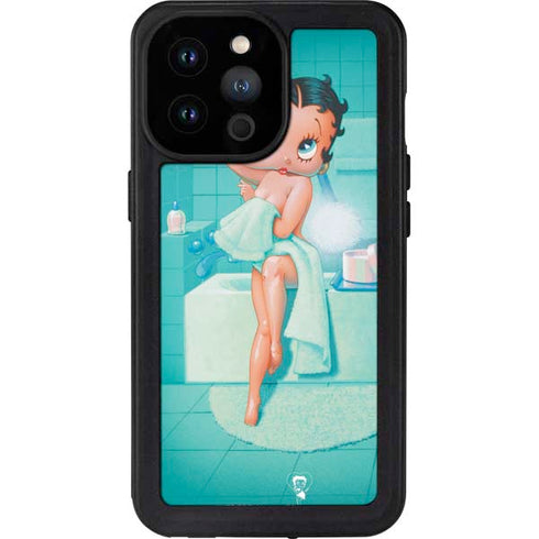 Betty Boop Bathing iPhone 14 Pro Max Waterproof Case
