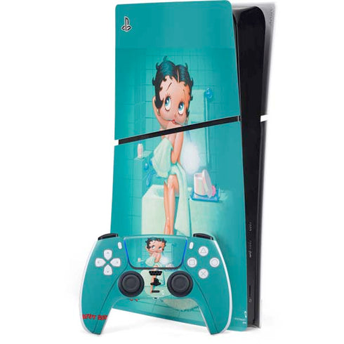 Betty Boop Bathing PS5 Slim Digital Edition Bundle Skin