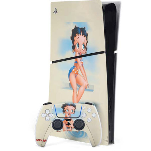 Betty Boop Bikini PS5 Slim Digital Edition Console Skin