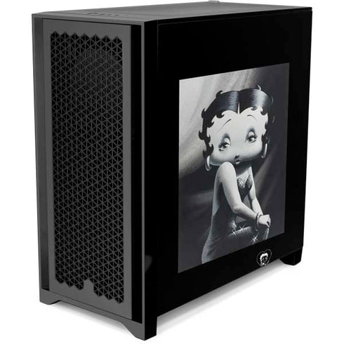 Betty Boop Black and White Corsair 4000D Tempered Glass Mid-Tower ATX Case Skin