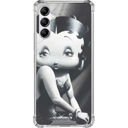 Betty Boop Black and White Galaxy A14 5G Clear Case