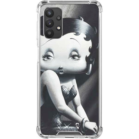 Betty Boop Black and White Galaxy A32 5G Clear Case
