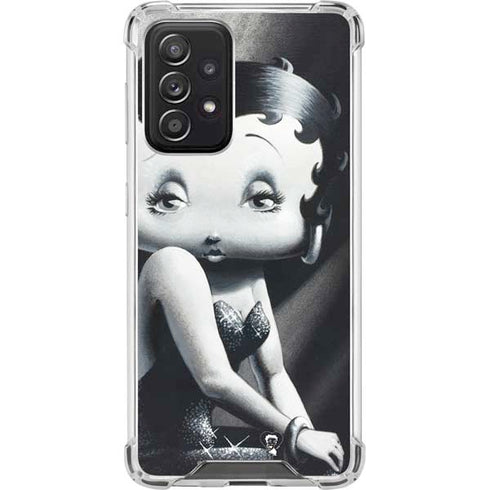 Betty Boop Black and White Galaxy A52 5G Clear Case