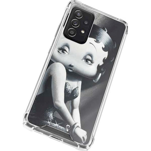 Betty Boop Black and White Galaxy A52 5G Clear Case