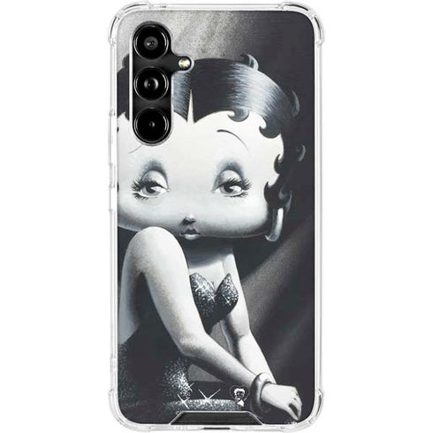 Betty Boop Black and White Galaxy A54 5G Clear Case